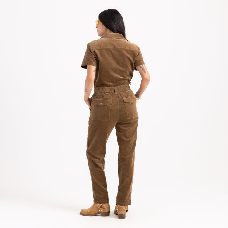 Roark- Layover Cord Jumpsuit in Otter