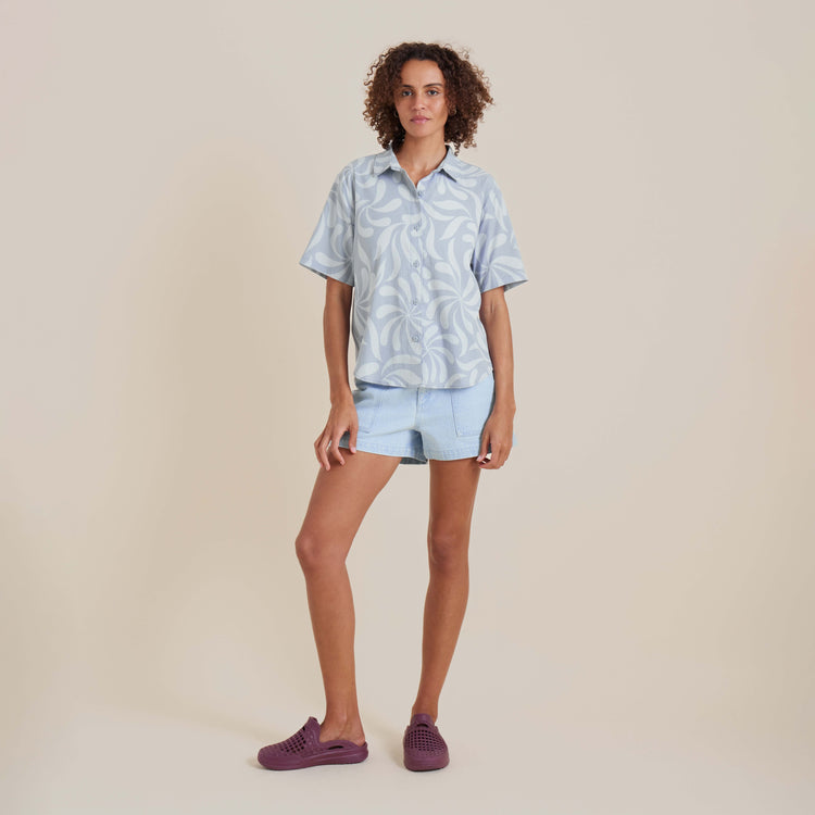Roark- Bless Up Breathable Stretch Shirt in Dusty Sky