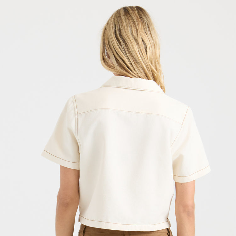 Roark- Camp Button Up Shirt in Bone