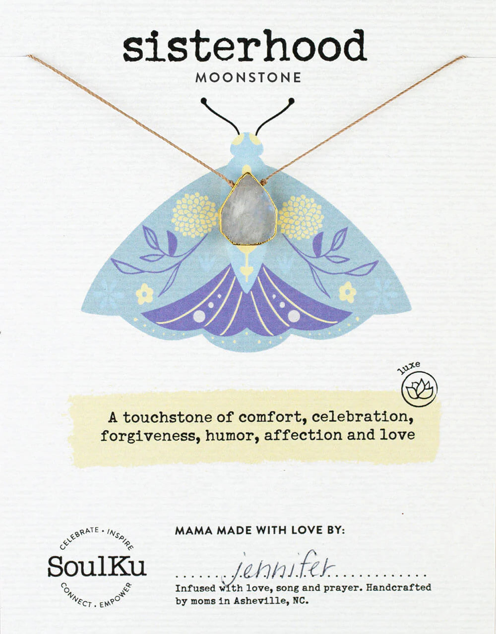 SoulKu- Moonstone Alchemy Necklace for Sisterhood