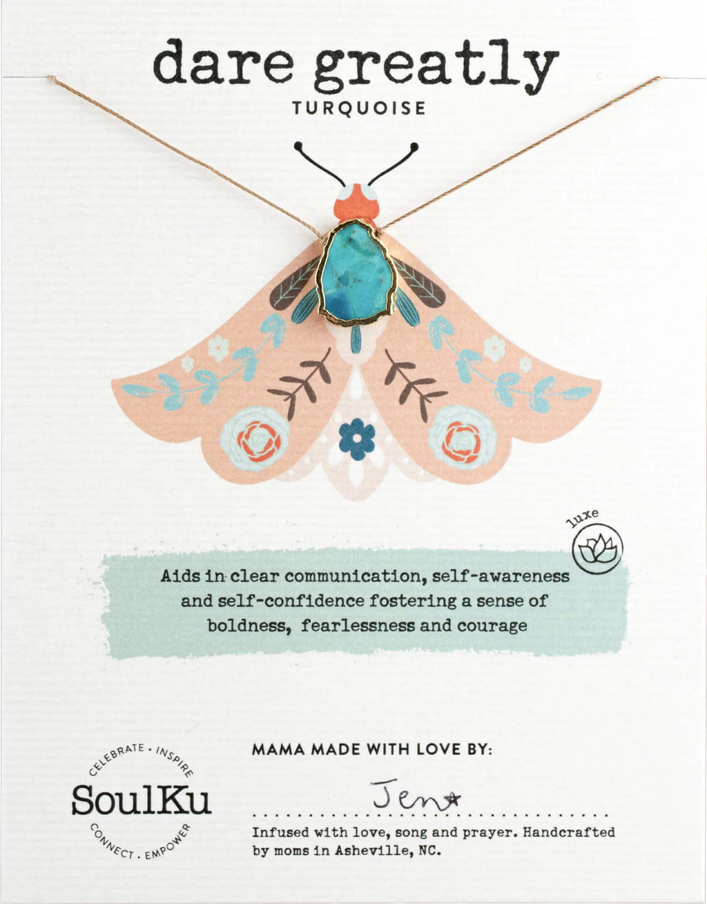 SoulKu- Turquoise Alchemy Necklace for Dare Greatly