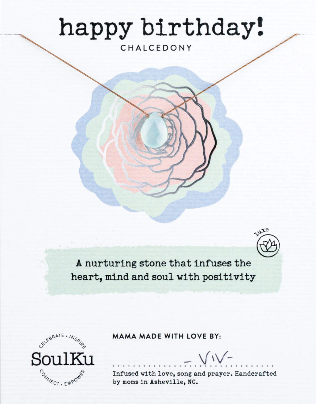 SoulKu- Chalcedony Luxe Necklace for Happy Birthday