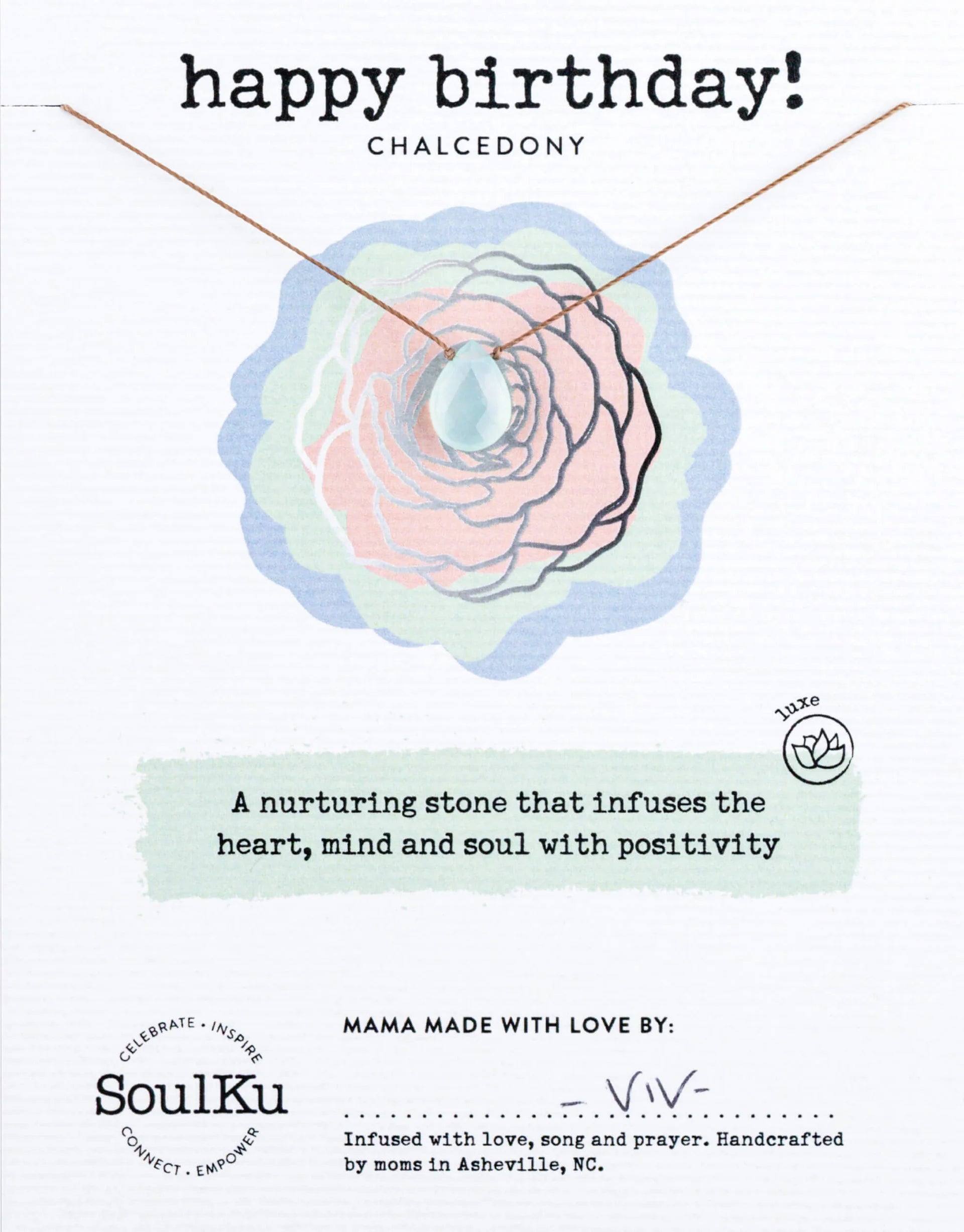 SoulKu- Chalcedony Luxe Necklace for Happy Birthday