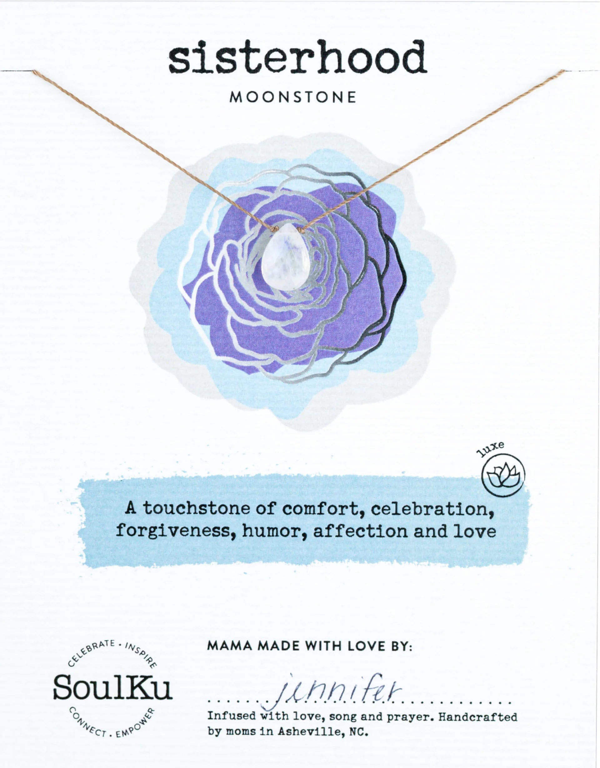 SoulKu- Moonstone Luxe Necklace for Sisterhood