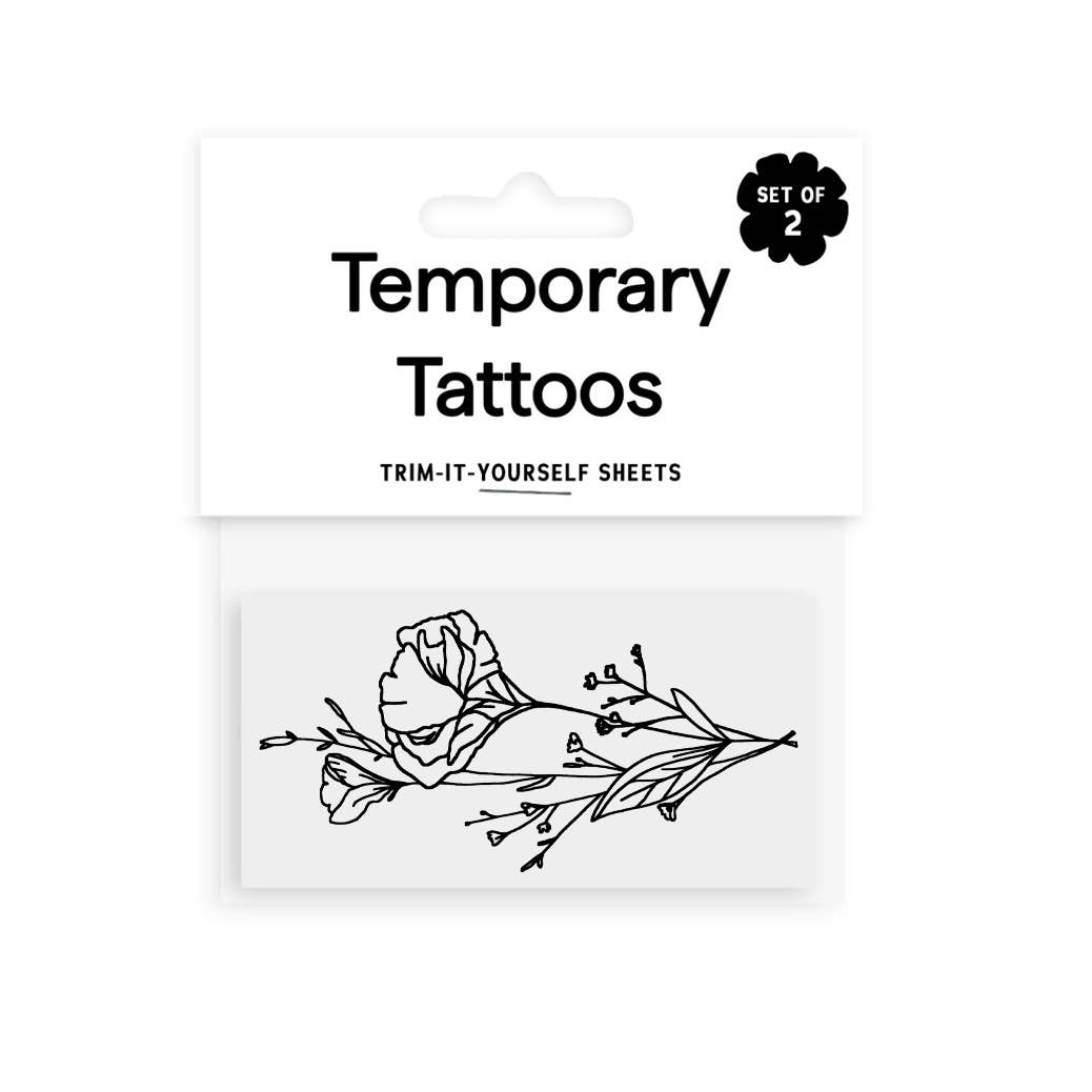 Saint Tattoos- California Poppy Temporary Tattoos