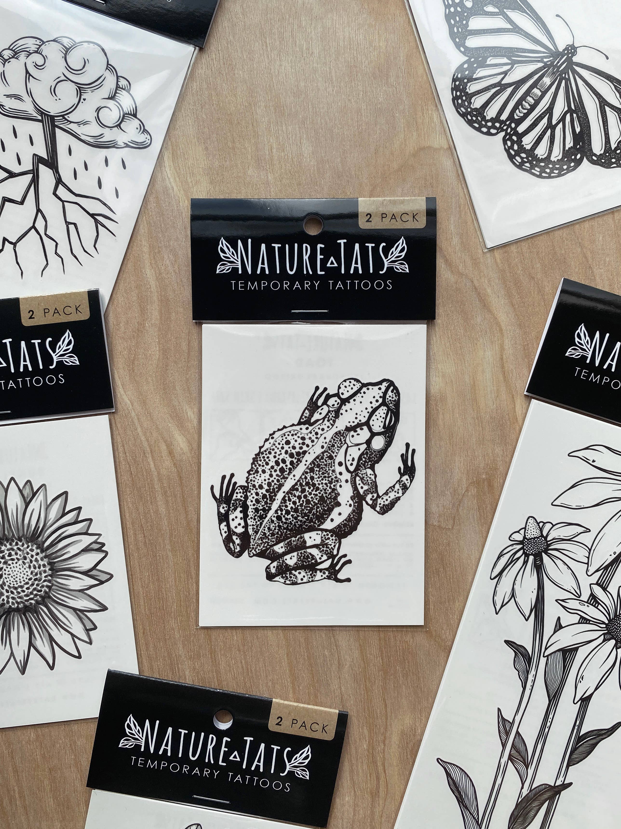 NatureTats- Toad Temporary Tattoo