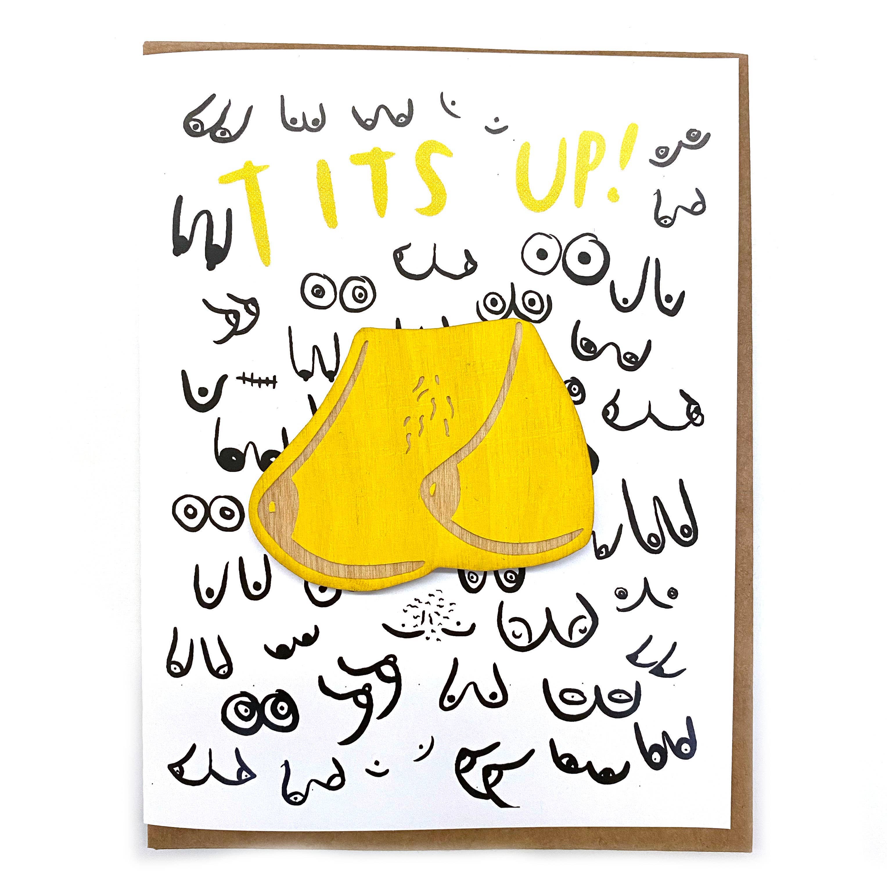 SnowMade- Tits Up - Boob Magnet w/ Card