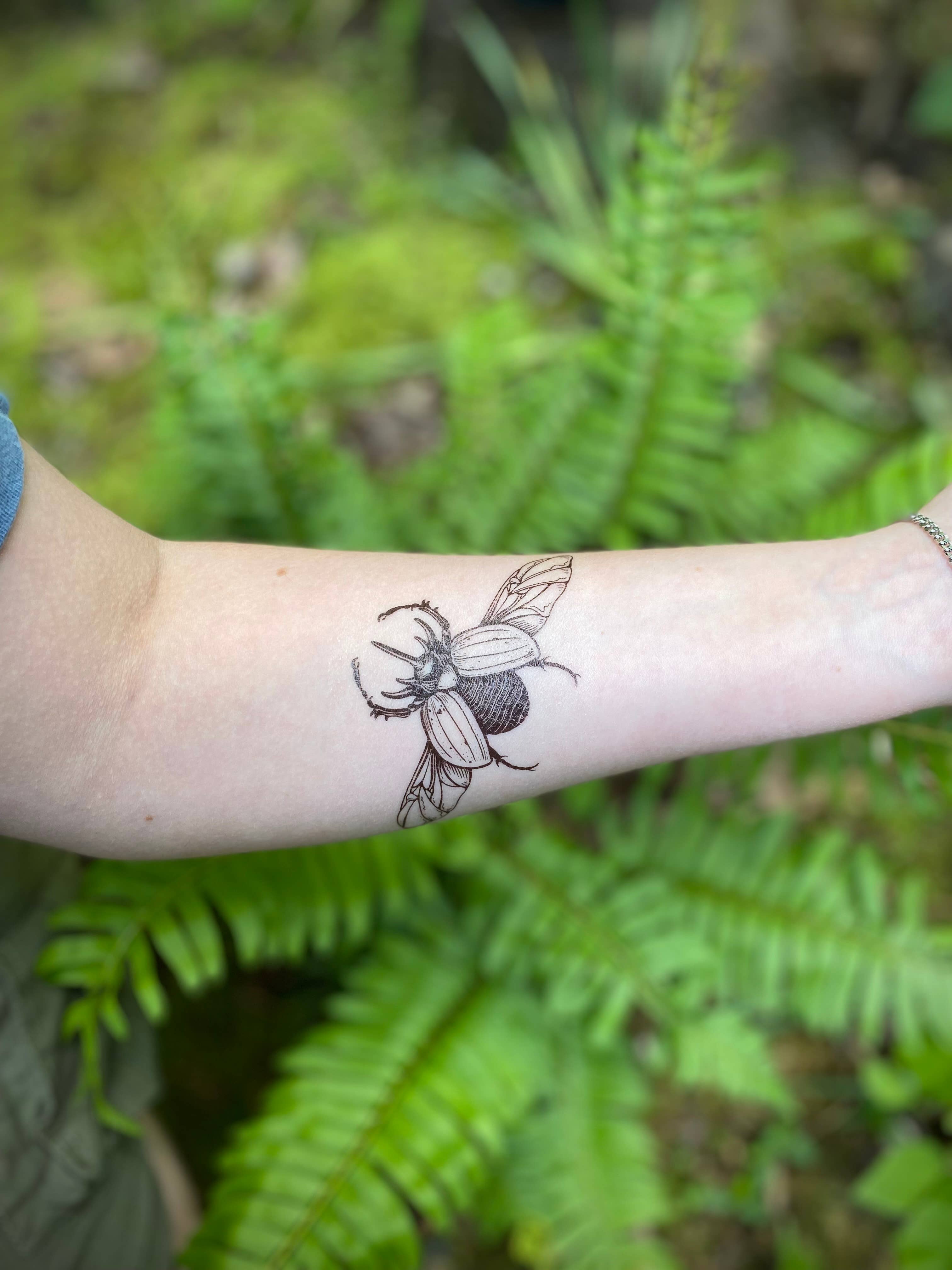 NatureTats- Rhinoceros Beetle Temporary Tattoo