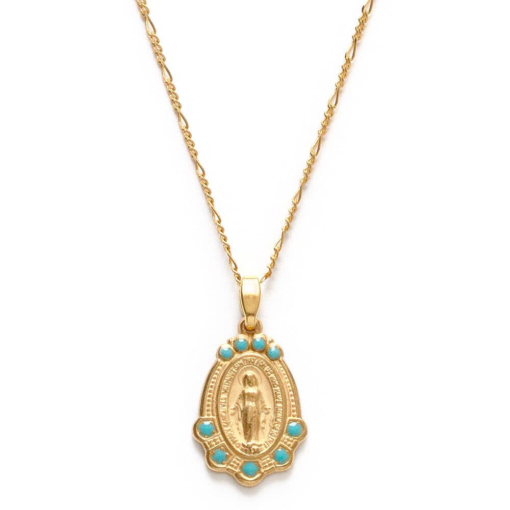 Amano Studio- Mary Medallion - Turquoise