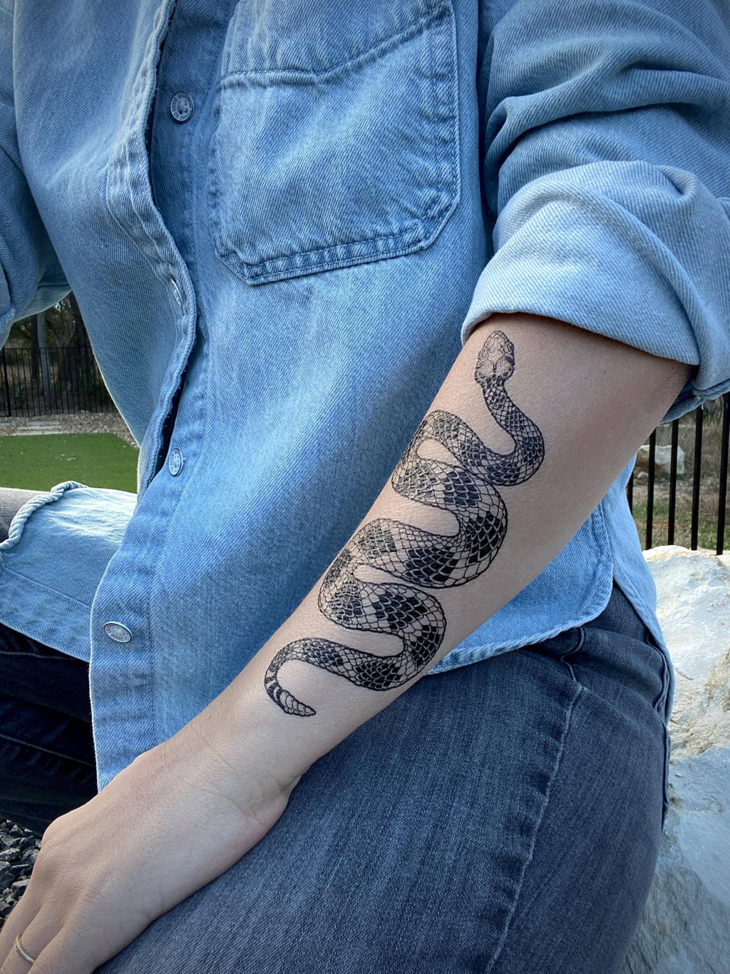 NatureTats- Rattlesnake Temporary Tattoo