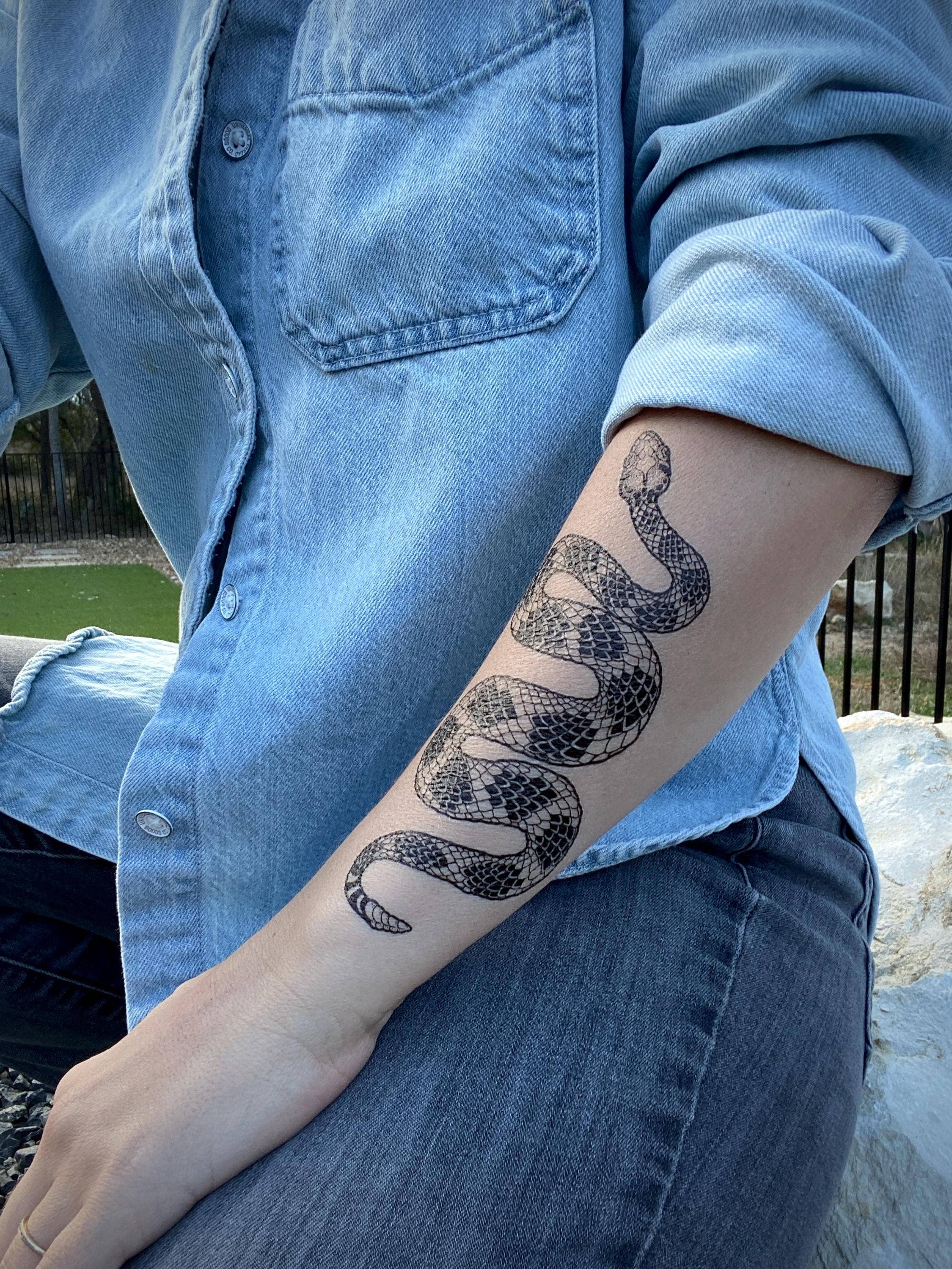 NatureTats- Rattlesnake Temporary Tattoo