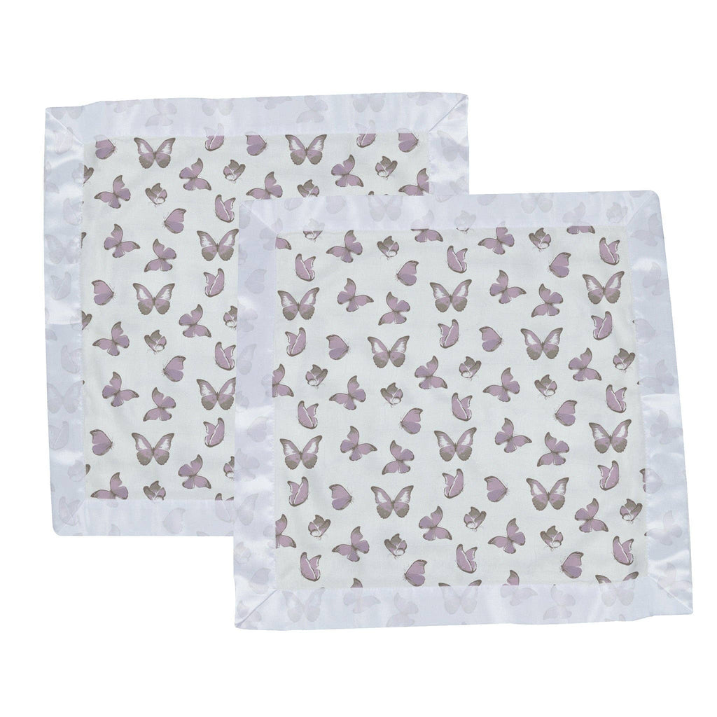 Newcastle Classics- Winsome Butterflies Cotton Muslin Security Baby Blankie