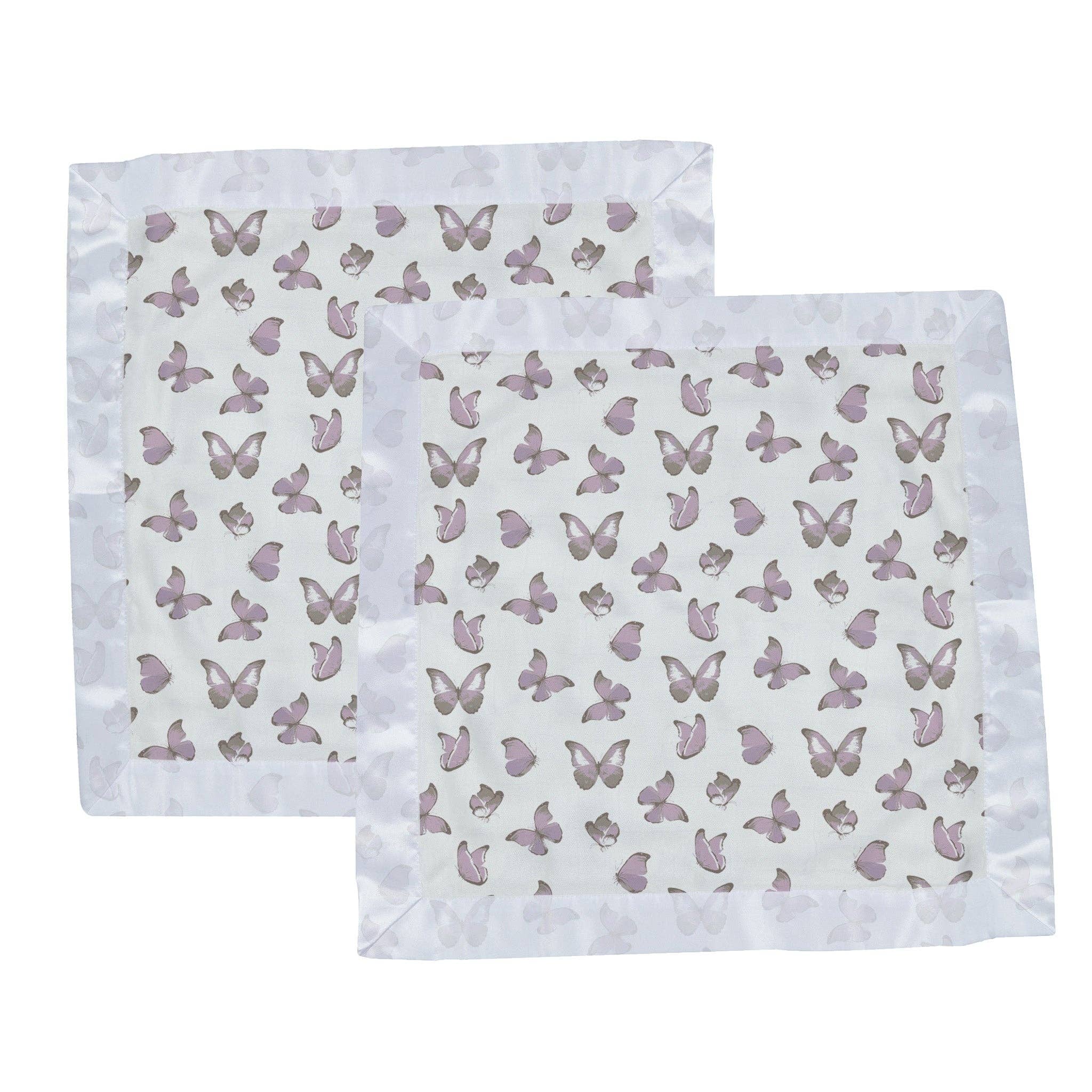 Newcastle Classics- Winsome Butterflies Cotton Muslin Security Baby Blankie