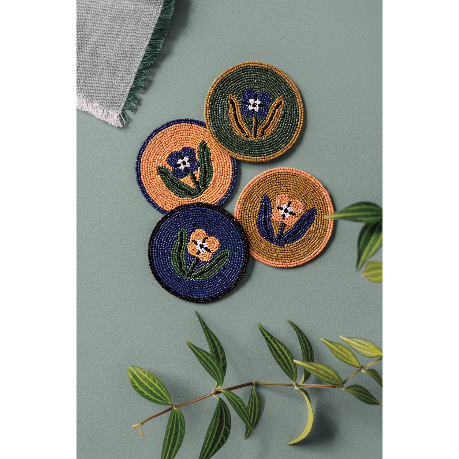 Danica Studio Teppi Beaded Coasters Set of 4 - Thumbnail 2