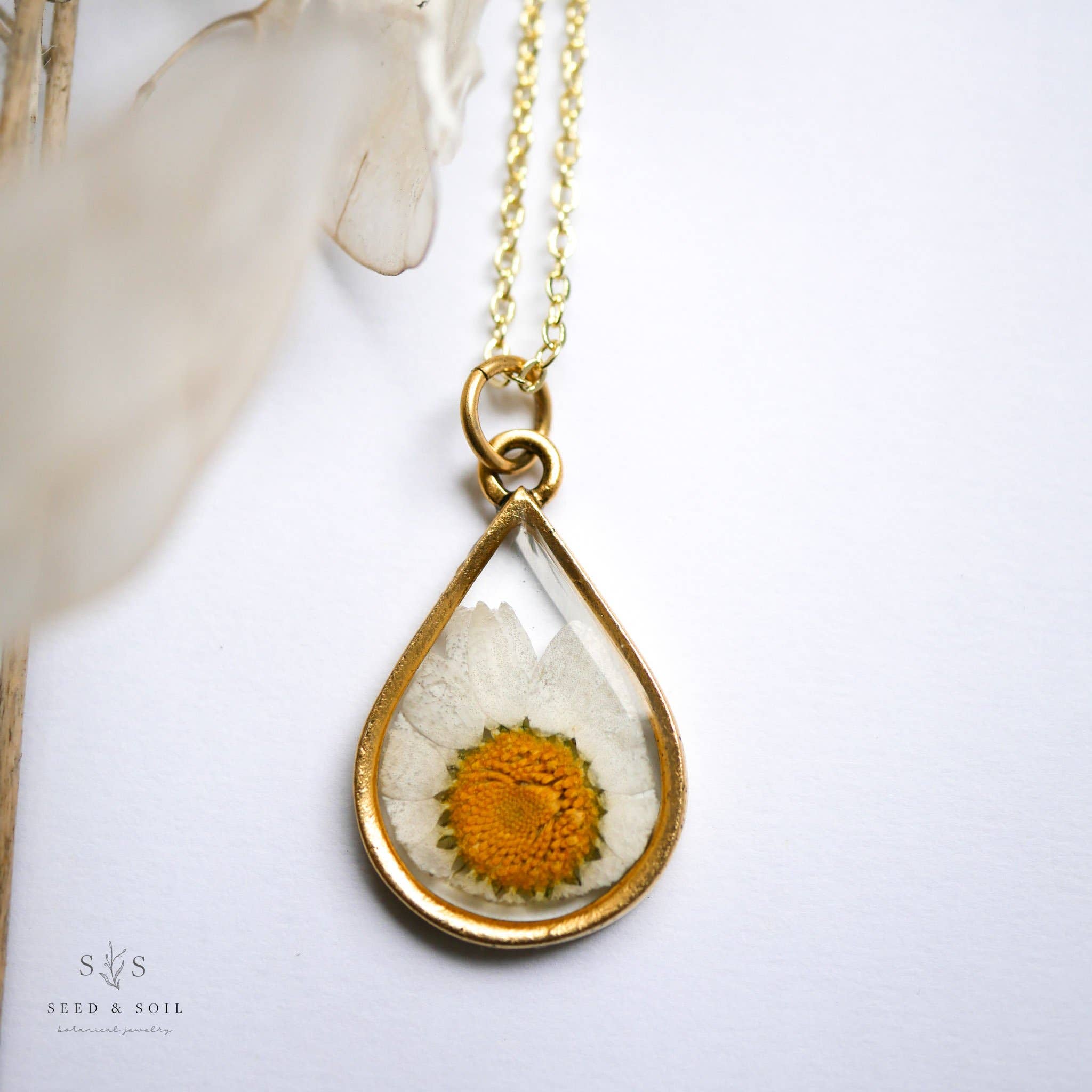 Seed & Soil- Large Teardrop Necklace