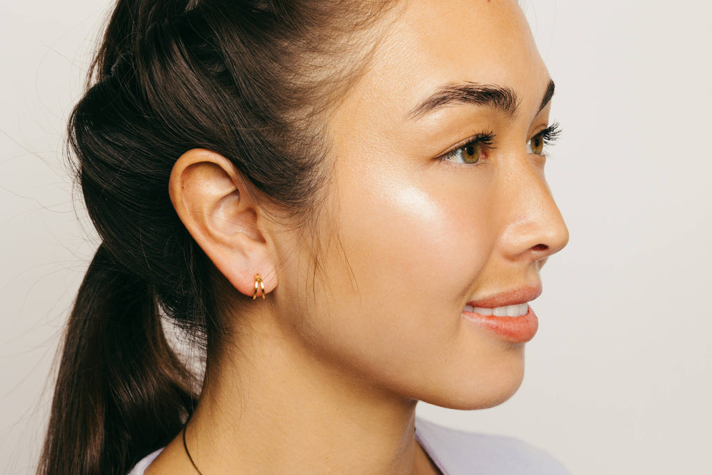 Bronwen Jewelry- Double Hoop Post Earrings