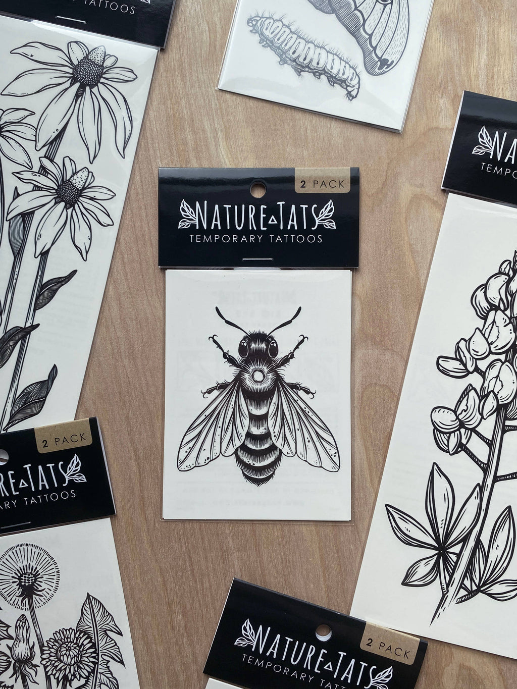 NatureTats- Big Bee Temporary Tattoo: 1-Pack