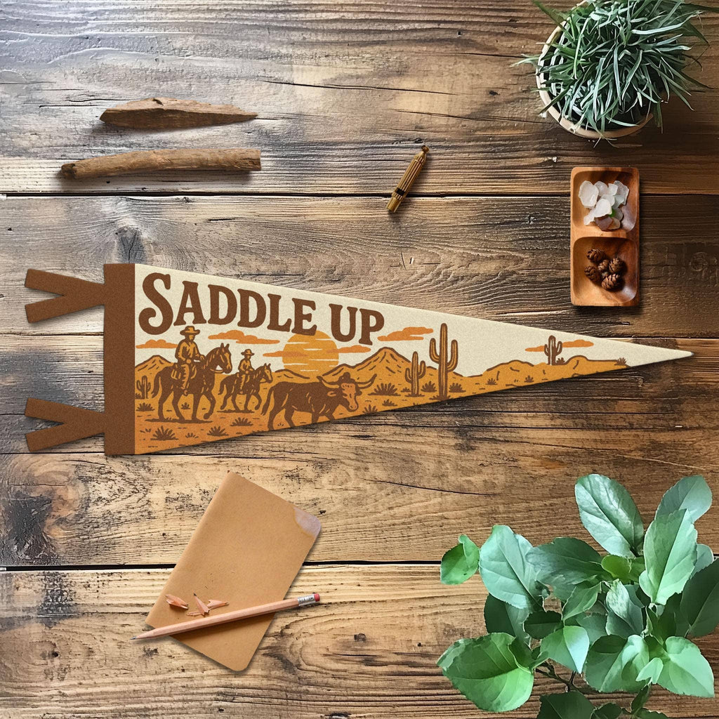 Benoit's Design Co.- Saddle Up Felt Pennant