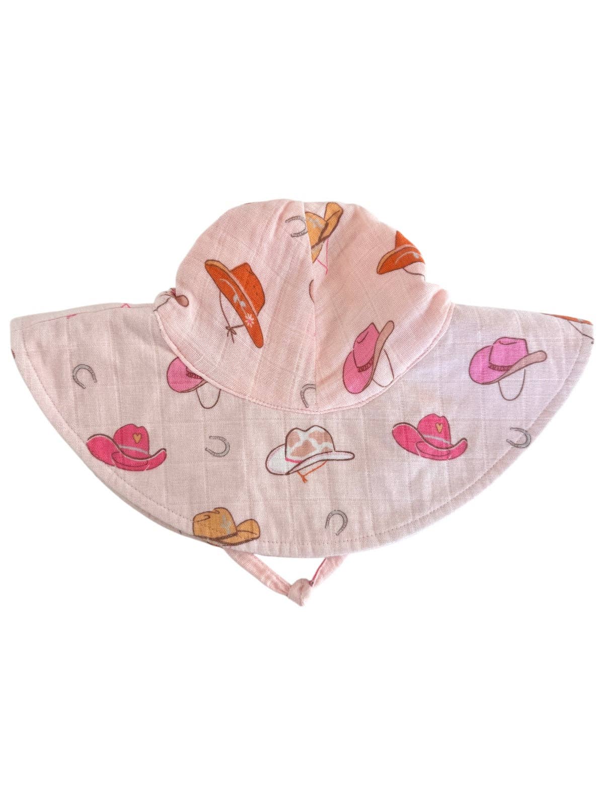 SIIX Collection- Western Pink / Muslin Wide Brim Sunhat