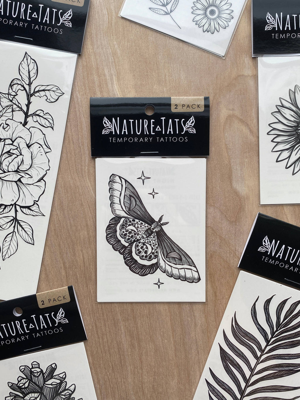 NatureTats- Night Moth Temporary Tattoo