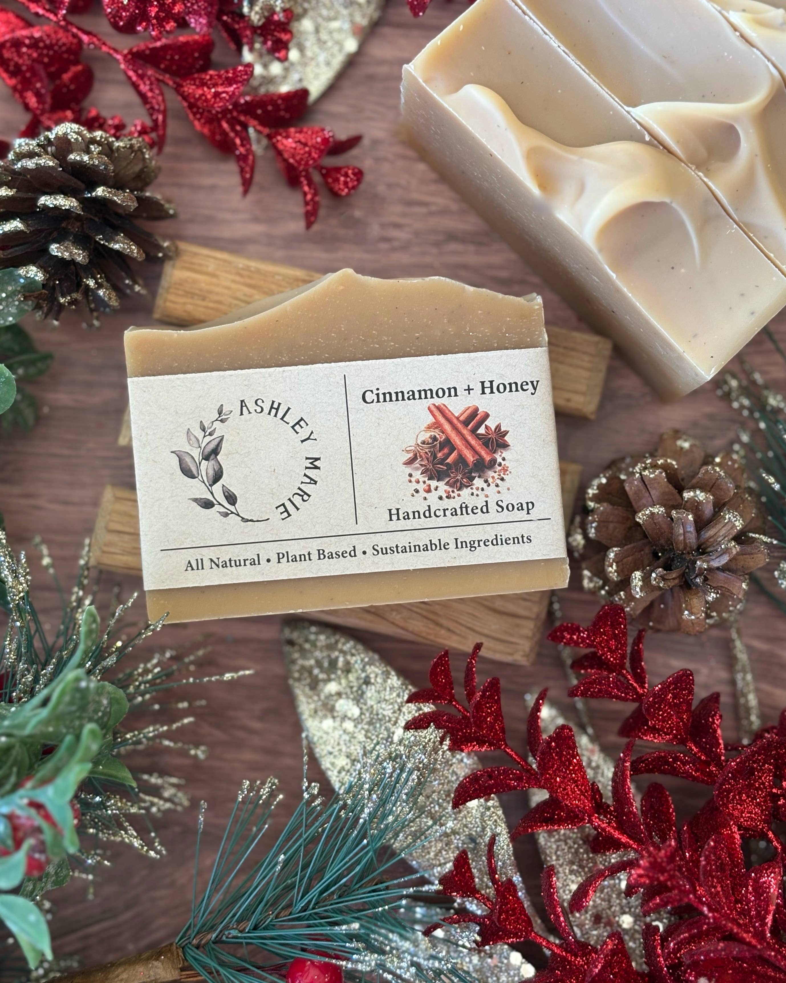 Ashley Marie Soap- Cinnamon + Honey Bar Soap