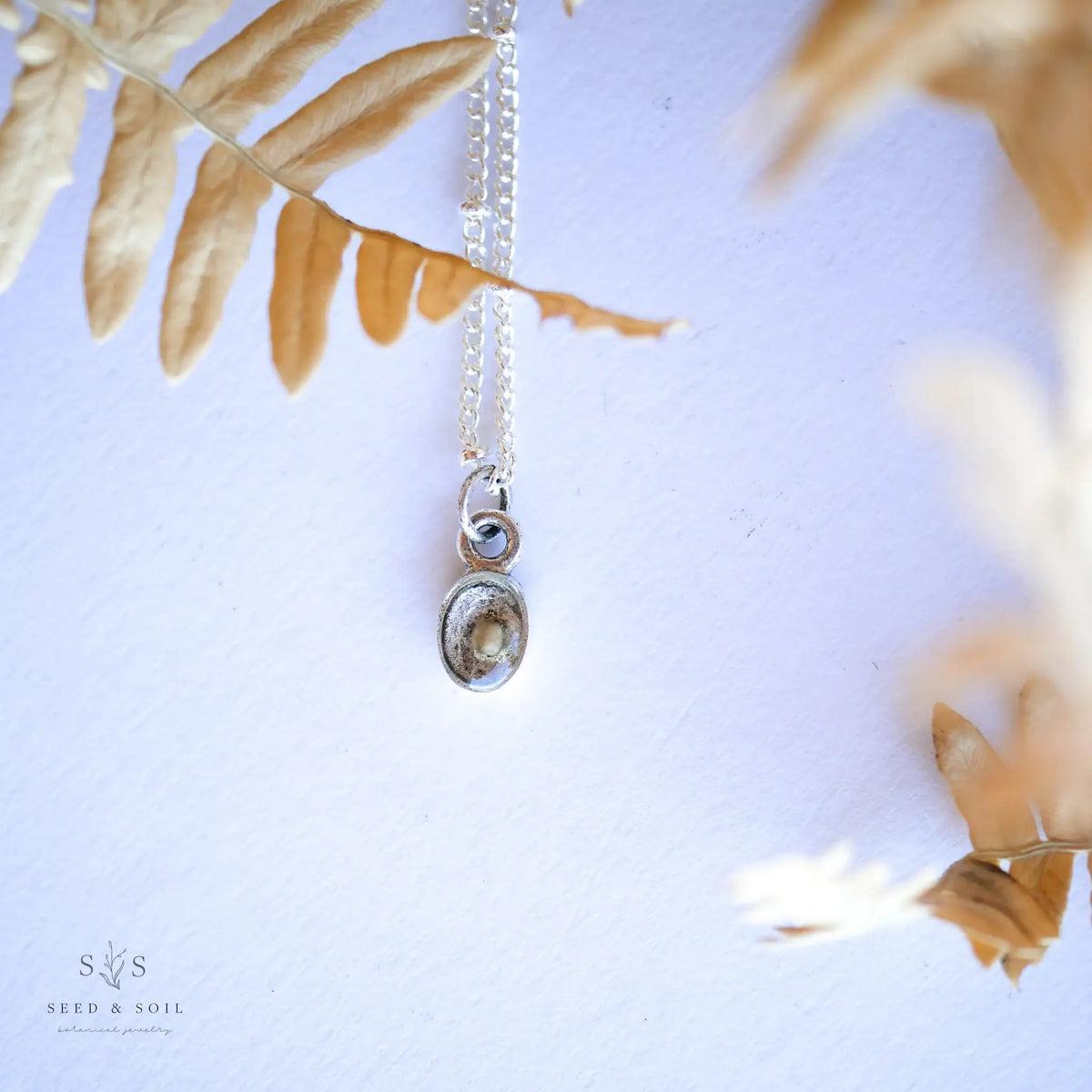 Seed & Soil- Tiny Oval Necklace