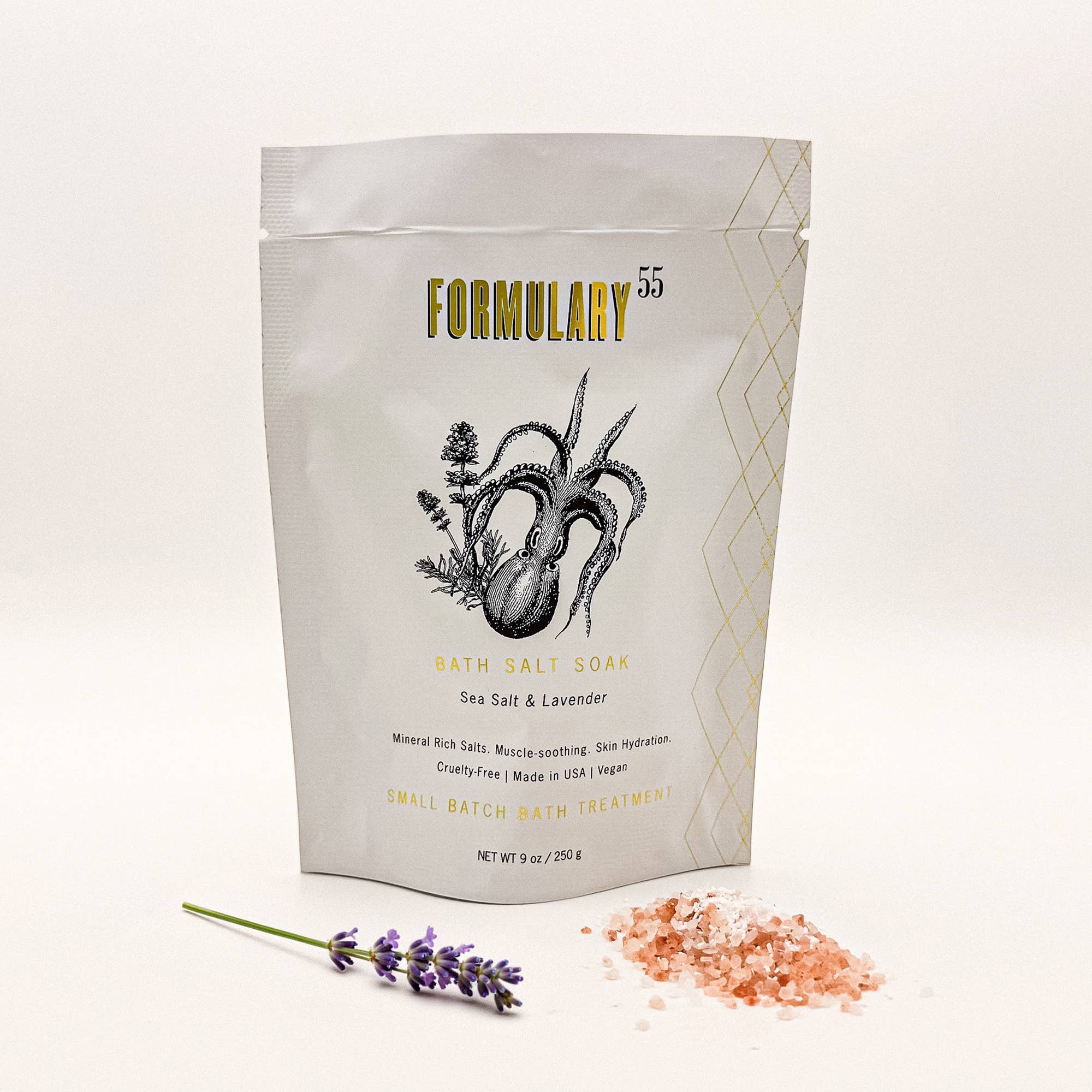 Formulary 55- Sea Salt & Lavender Bath Salt Soak - 9oz Single Use