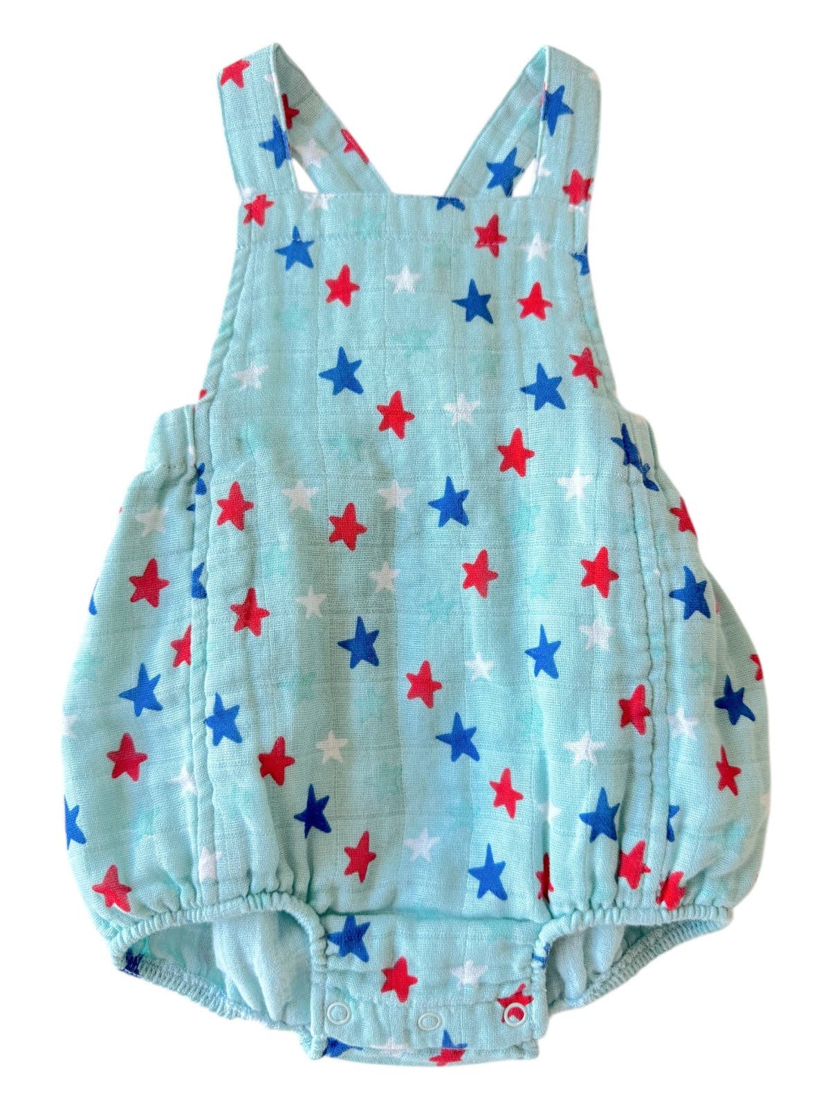 SIIX Collection- Splendid Stars Blue / Muslin Retro Sunsuit