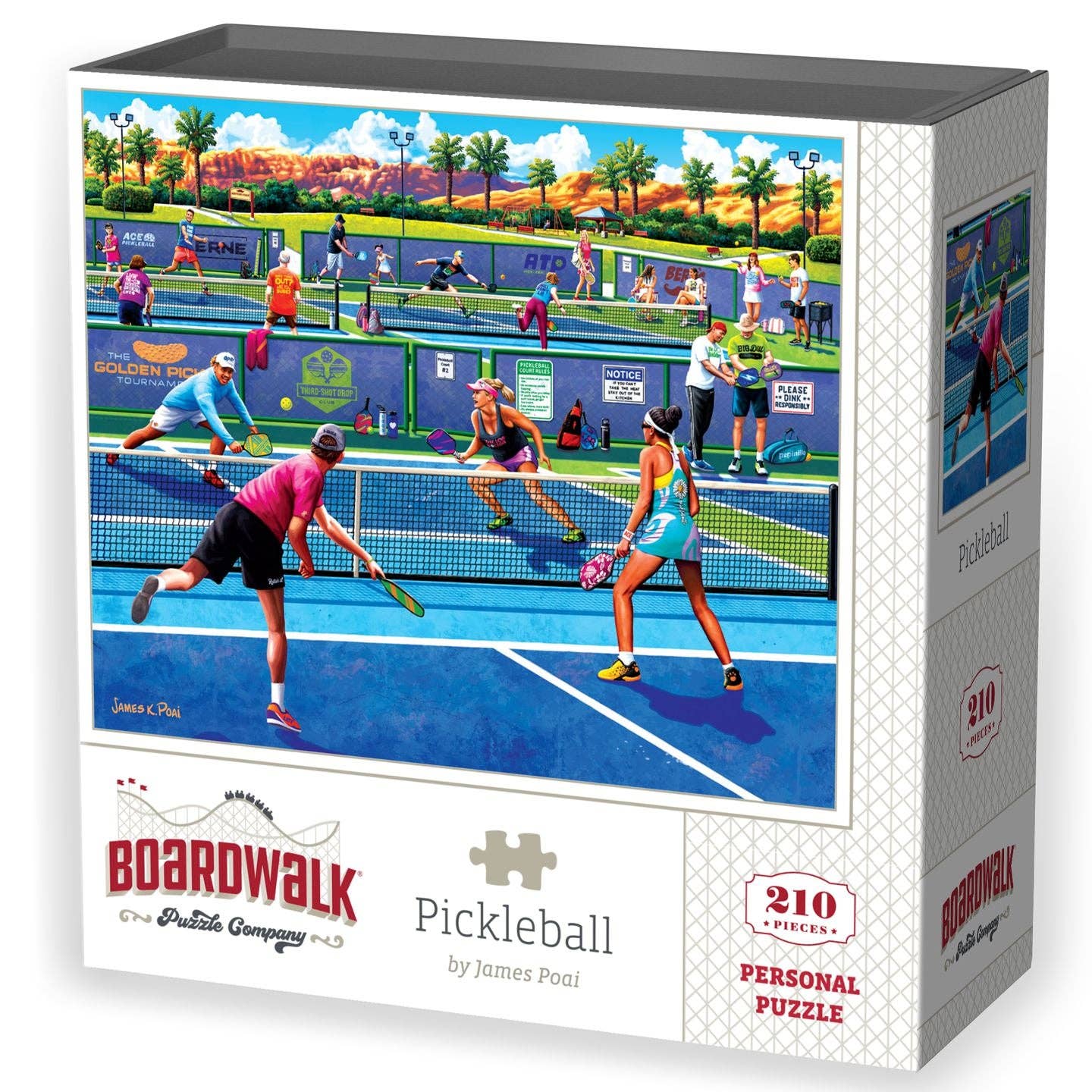 Boardwalk Puzzle Company- Pickleball - Personal Puzzle - 210 Piece