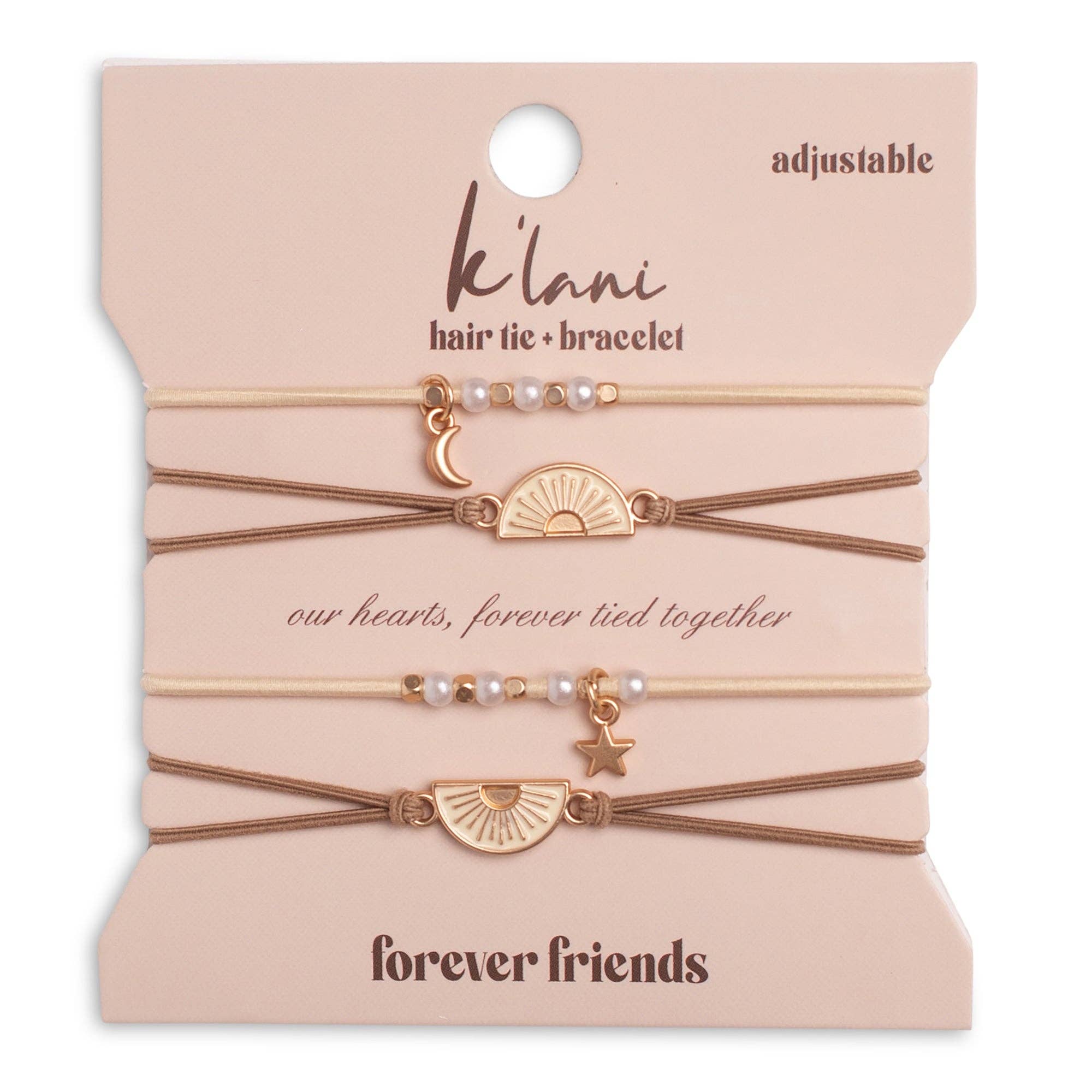 K'Lani- "Forever Friends" Sharable Friendship Hair Tie Bracelets