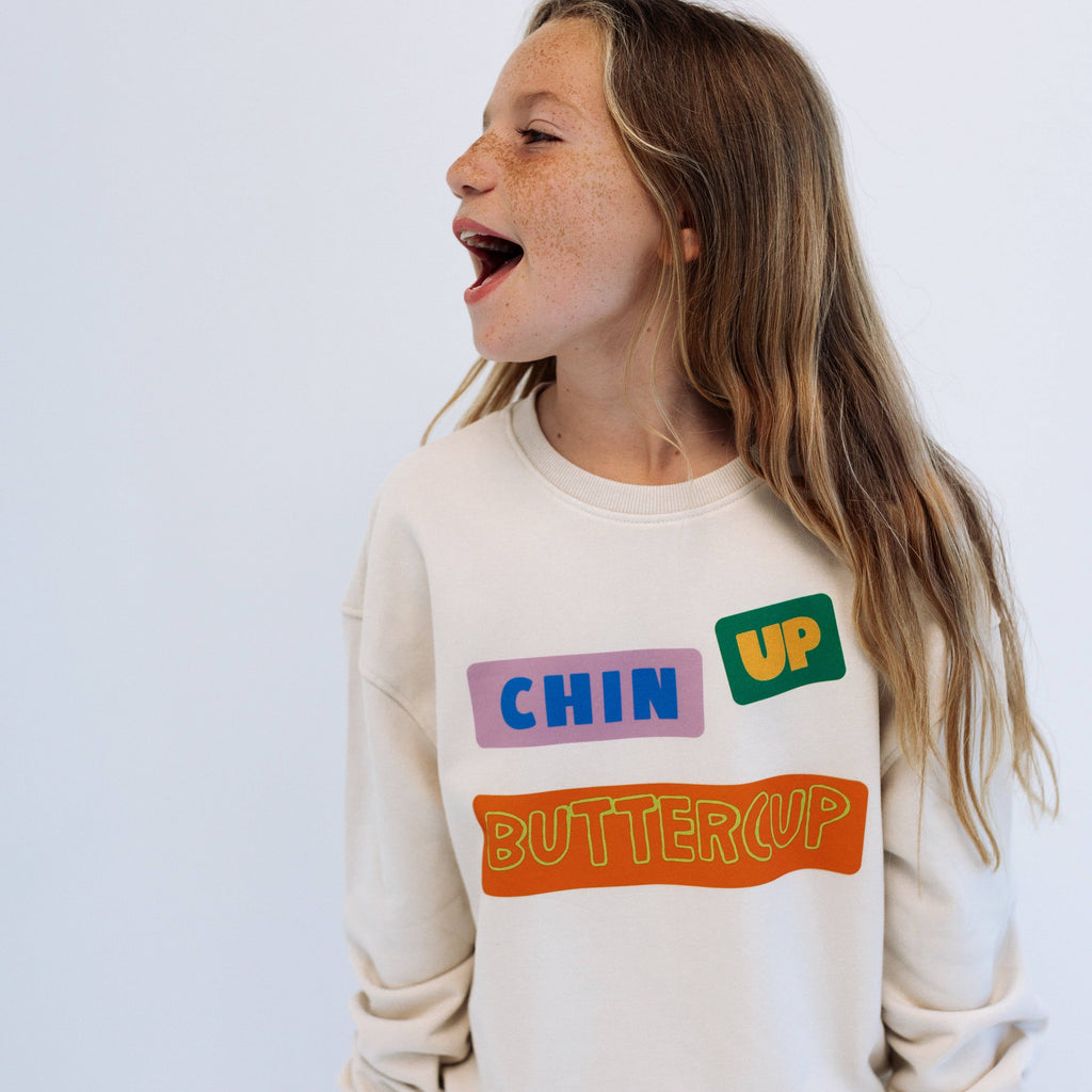 Minimalist Folk Co.- Chin Up Buttercup | oversized drop shoulder | KIDS