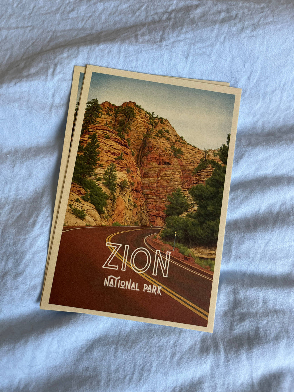 Traildust Goods- Zion Park Utah Titled Vintage Inspired 4x6 Postcards
