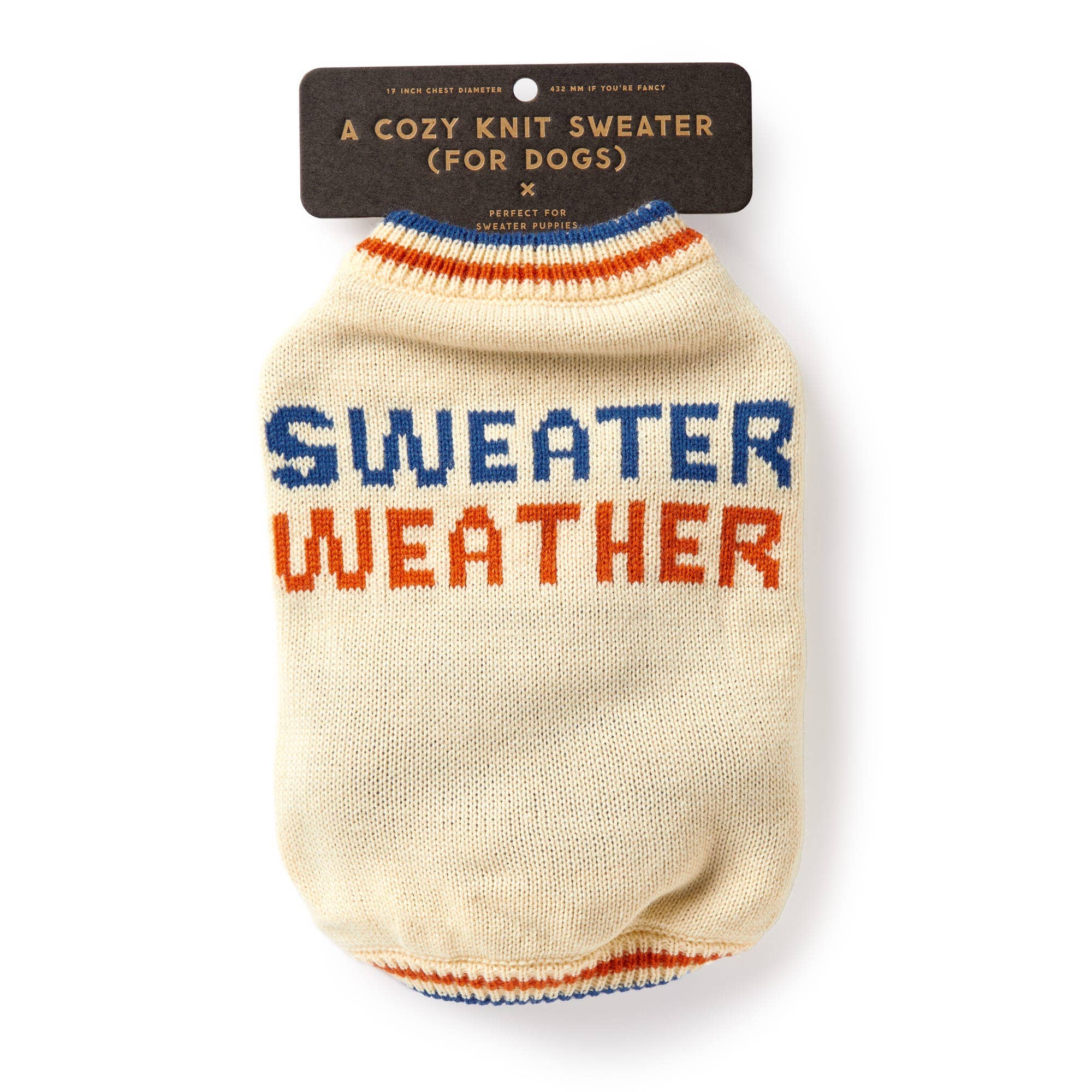 Chronicle Books- Brass Monkey Sweater Weather Dog Sweater