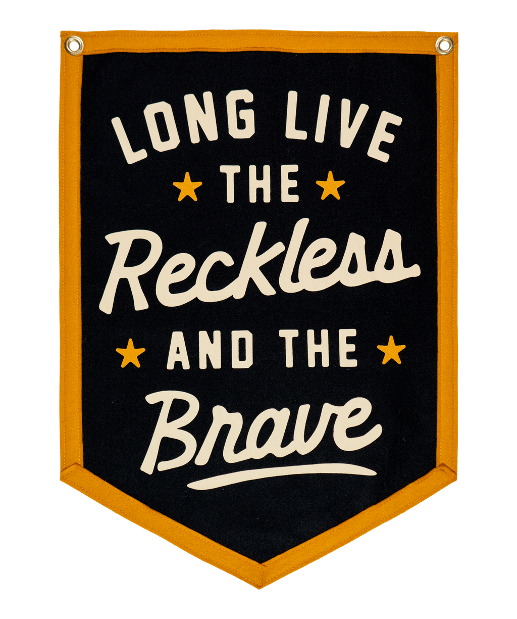 Oxford Pennant- Long Live the Reckless and the Brave Camp Flag • All Time Low x Oxford Pennant