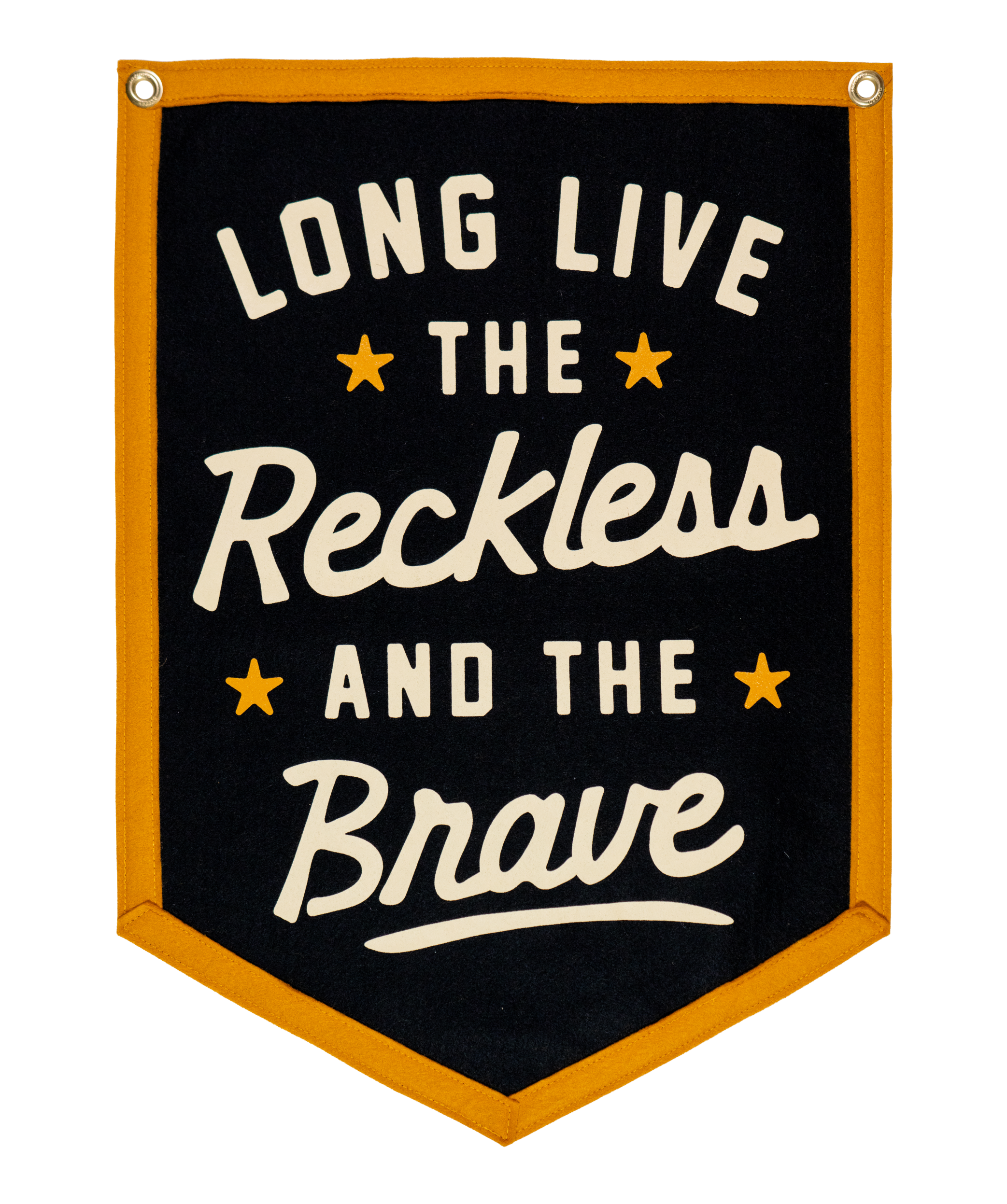 Oxford Pennant- Long Live the Reckless and the Brave Camp Flag • All Time Low x Oxford Pennant