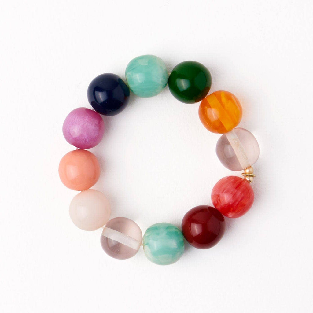 INK + ALLOY- Cece Large Resin Bead Bracelet Multi Wholesale