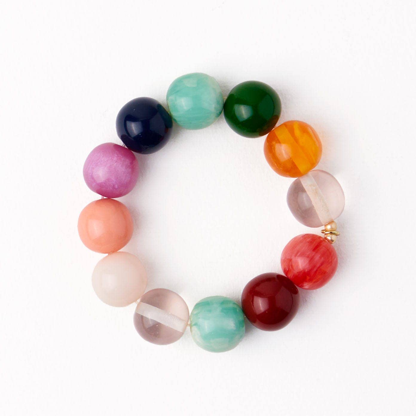 INK + ALLOY- Cece Large Resin Bead Bracelet Multi Wholesale