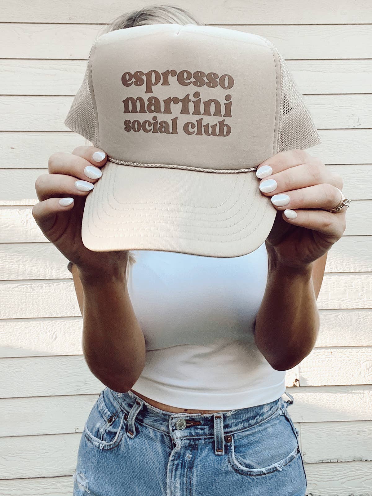 Maddon & Co.- Espresso Martini Social Club Trucker Hat - Tan