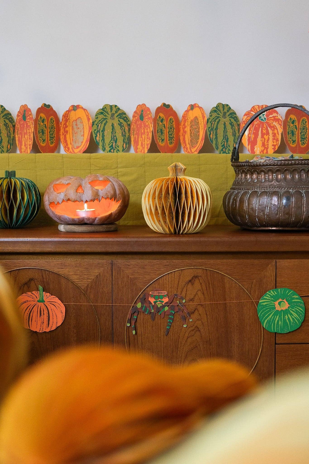 East End Press- Pumpkin Sewn Garland