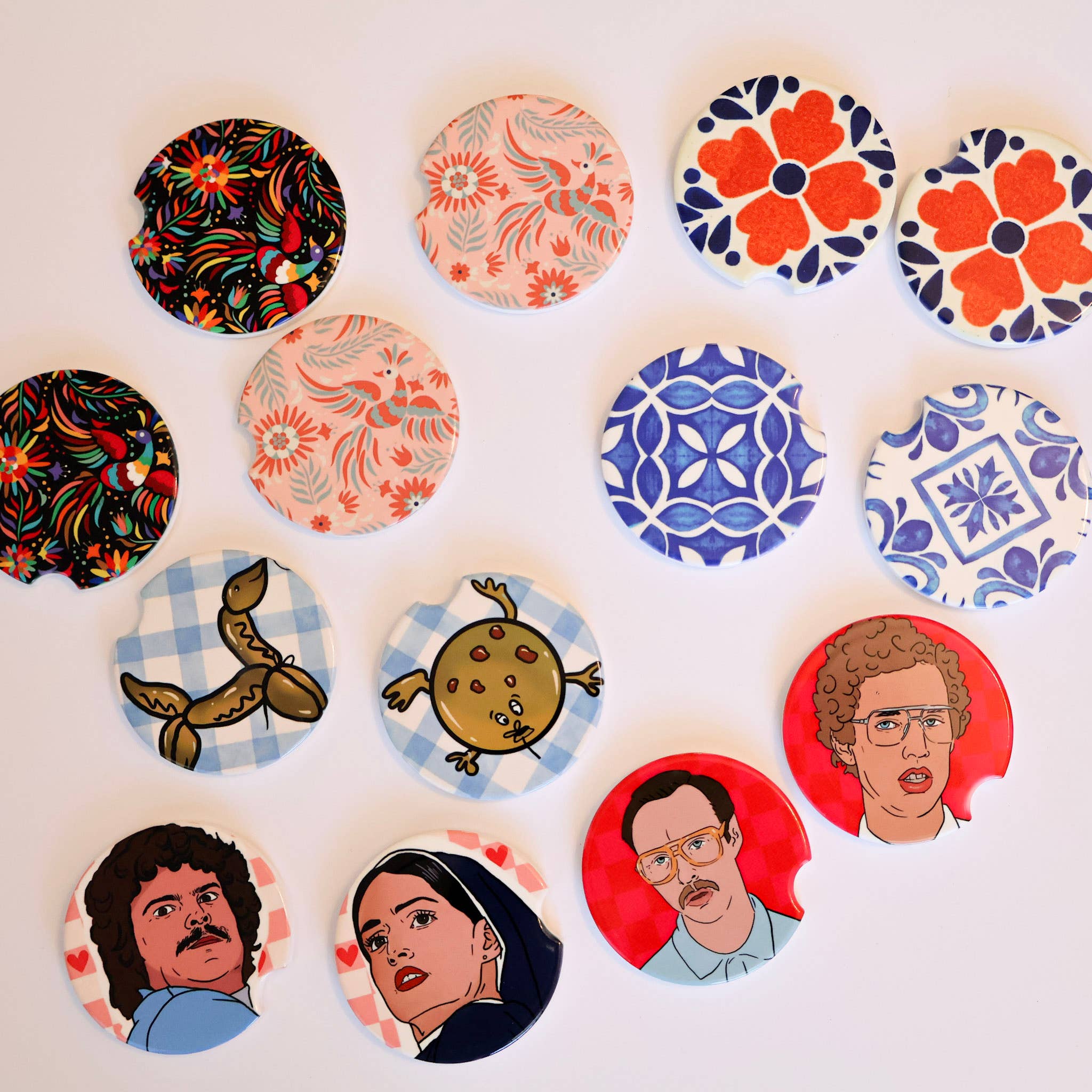 Gaec Studio- Mexican Tile Style Tavalera - Car Coasters Set of 2