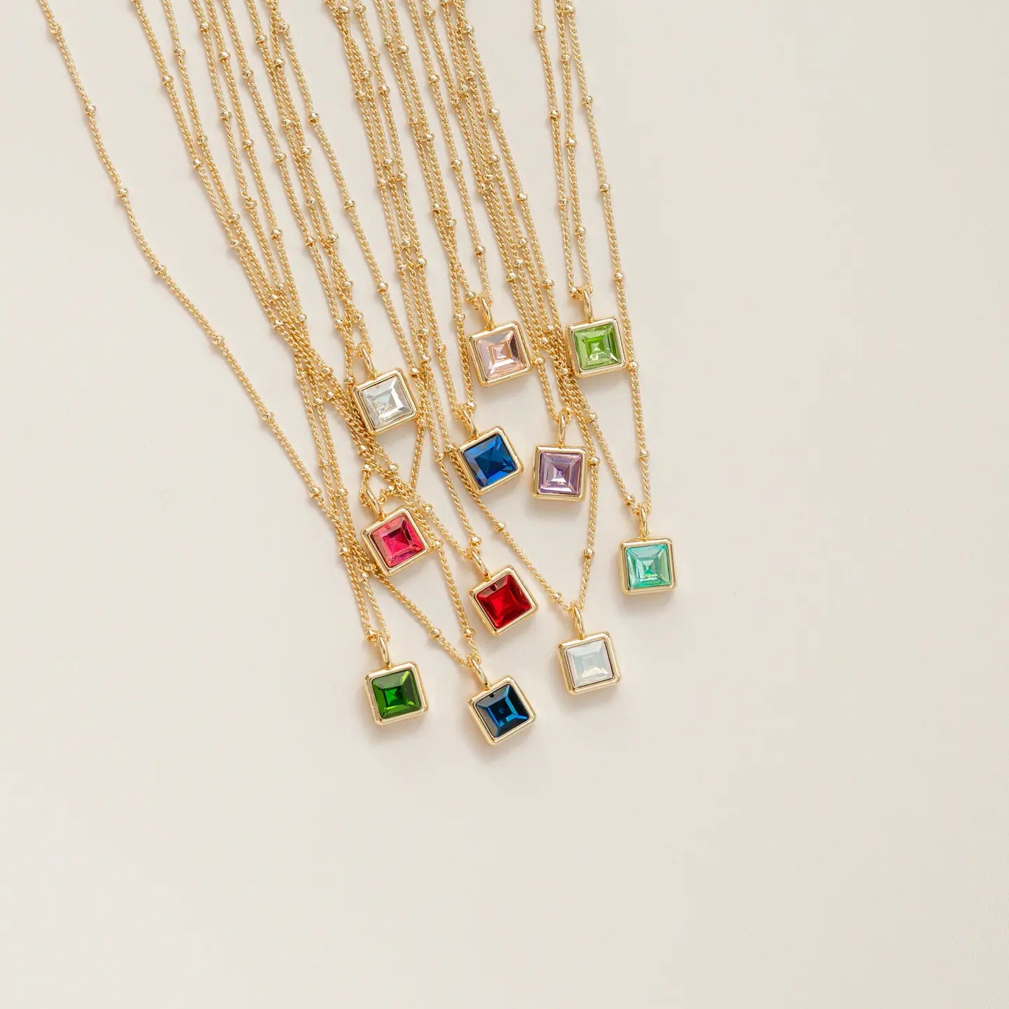 Lucky Feather- Birthstone Bottle Necklace