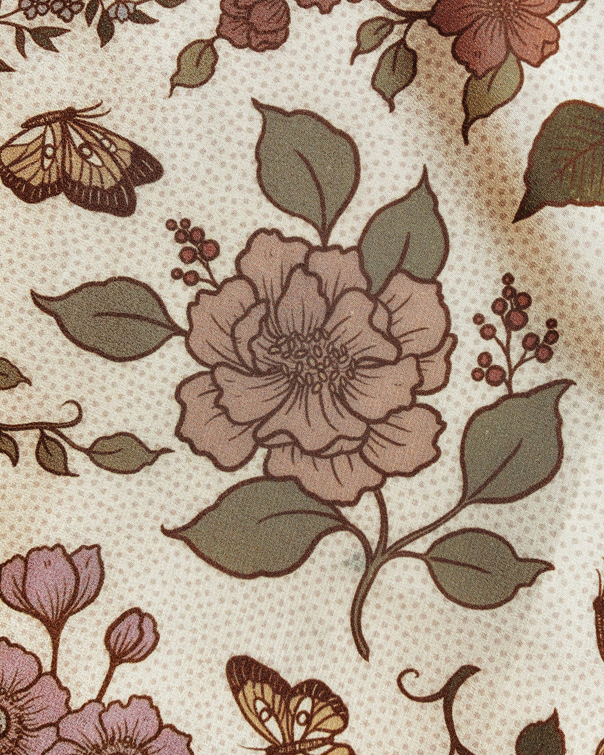 Flora West Design- 100% Silk Bandana Western Floral & Butterfly  – 23” Square