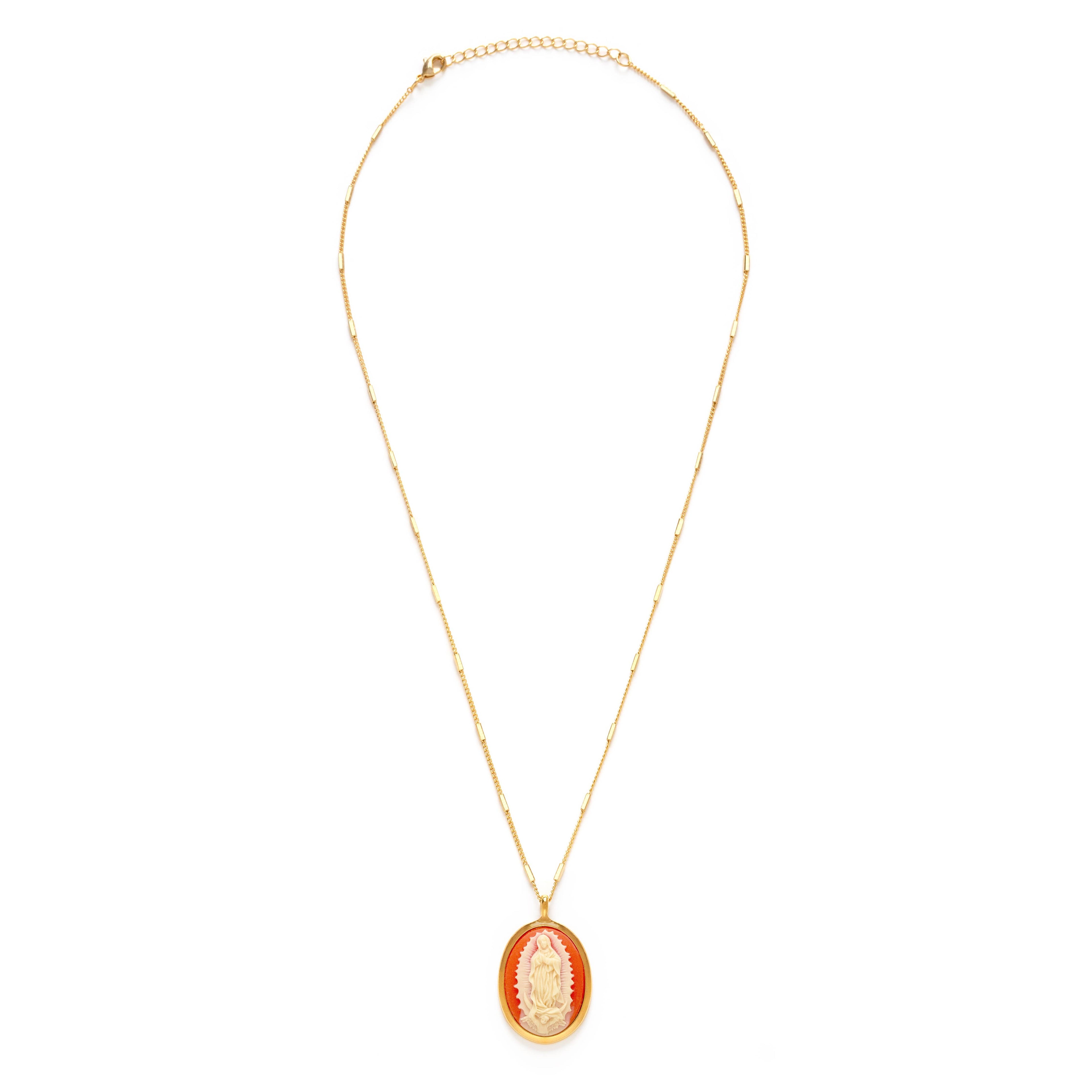 Amano Studio- Virgin of Guadalupe Vintage Cameo Necklace