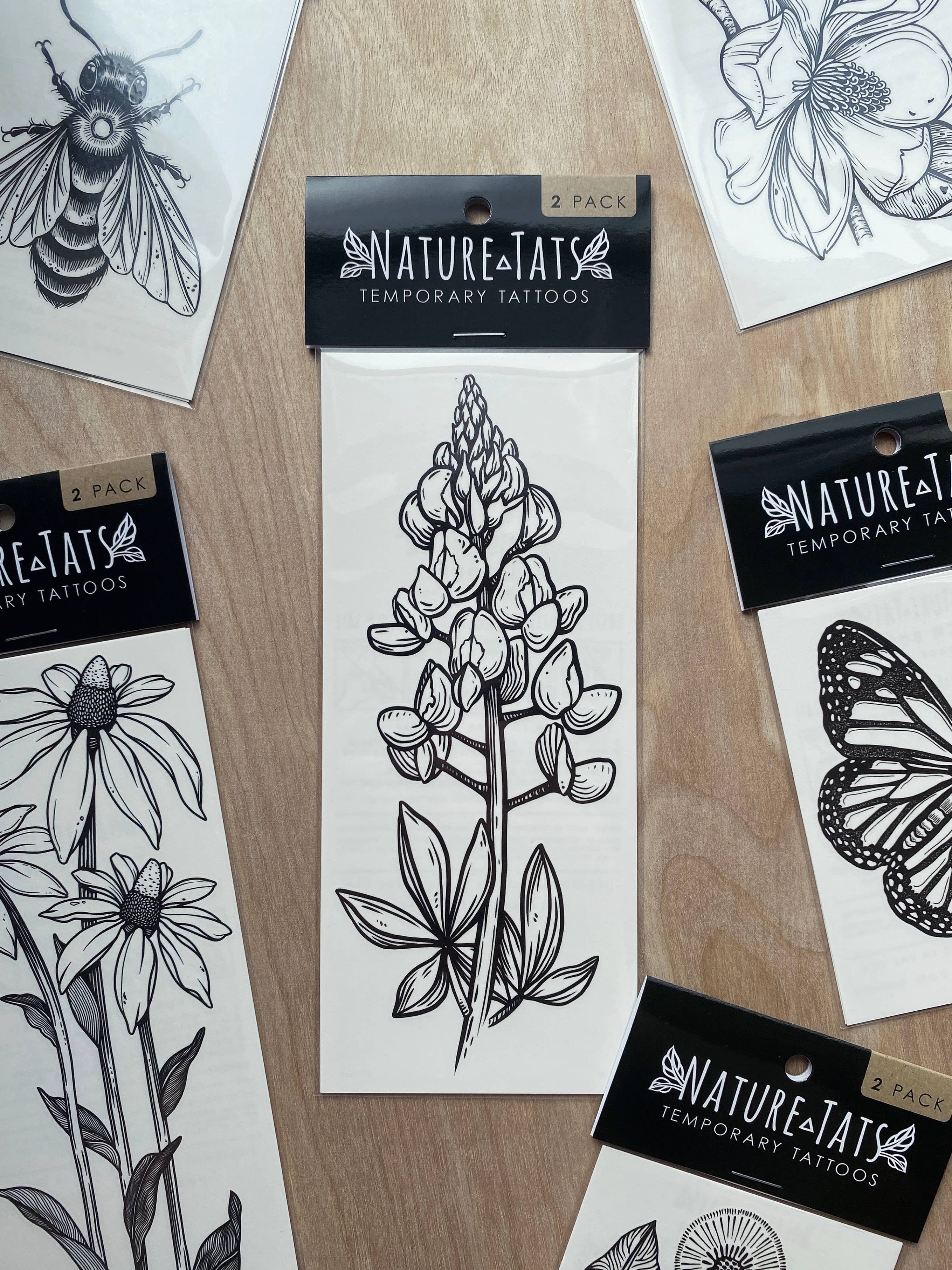 NatureTats - Bluebonnet Temporary Tattoo