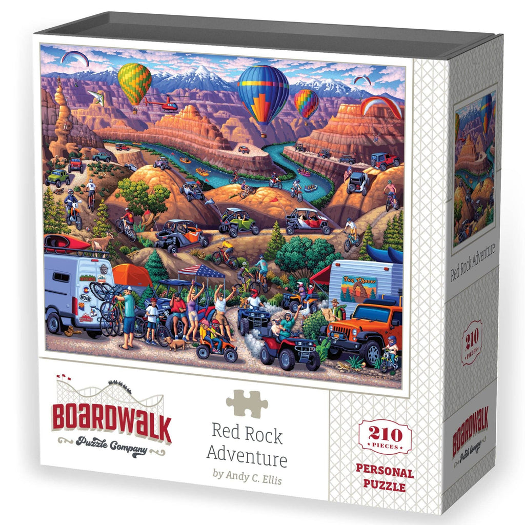 Boardwalk Puzzle Company- Red Rock Adventure | 210 Piece Personal Puzzle