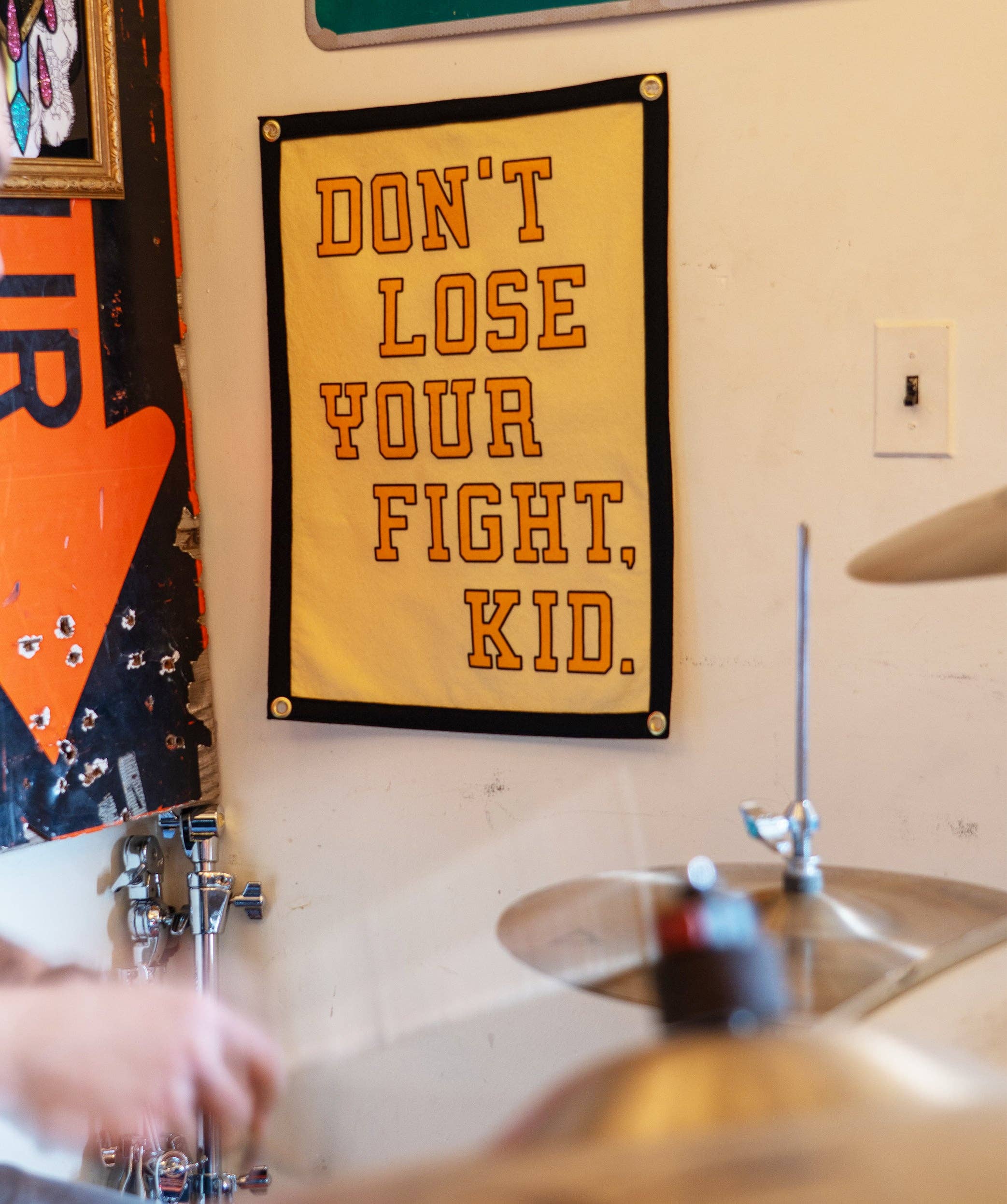 Oxford Pennant- Don't Lose Your Fight Camp Flag • All Time Low x Oxford Pennant