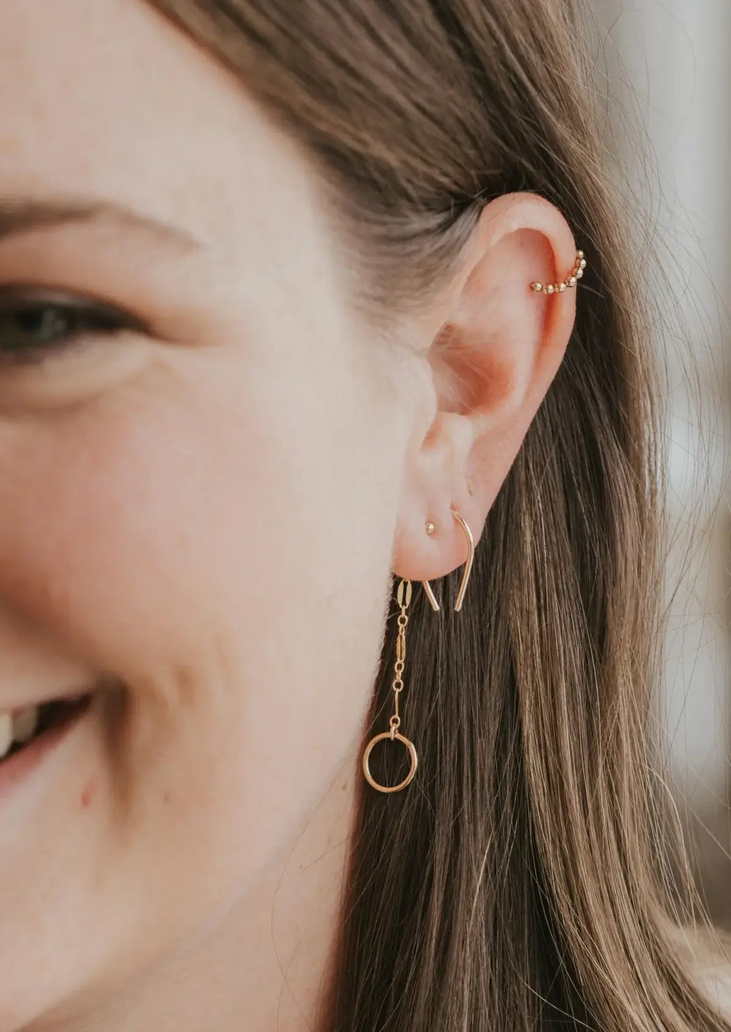 Hello Adorn- Tiny Horseshoe Earrings | 14kt Gold Fill + Sterling Silver
