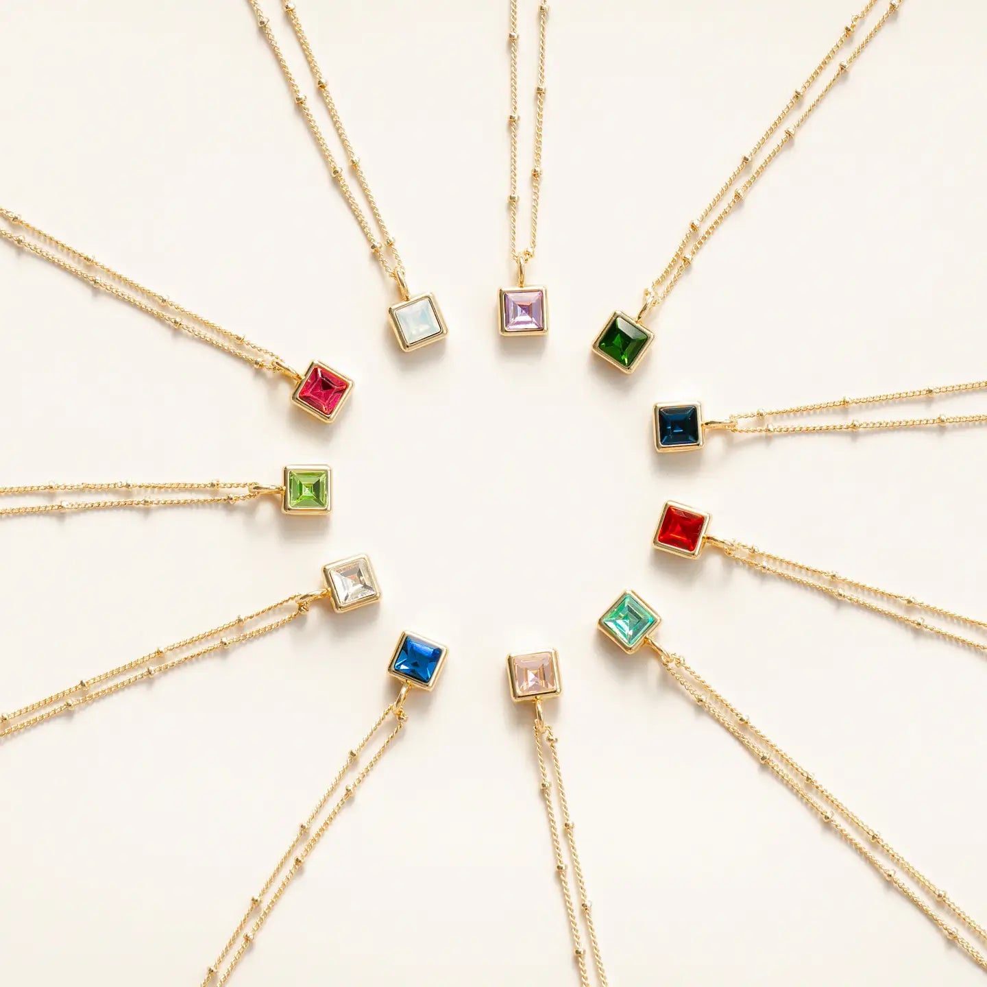 Lucky Feather- Birthstone Bottle Necklace