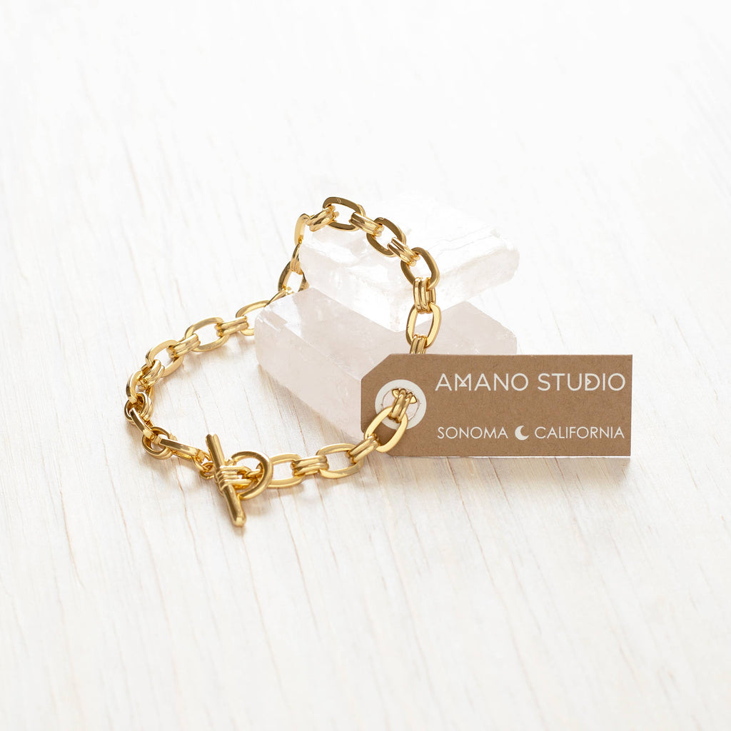 Amano Studio- Chunky Link Chain Bracelet with Toggle Clasp
