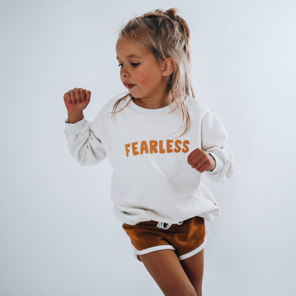 Minimalist Folk Co.- FEARLESS pullover | in mustard |oversized drop shoulder | KIDS